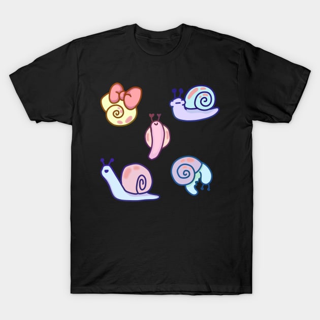 Pastel Snails T-Shirt by Catbumsy